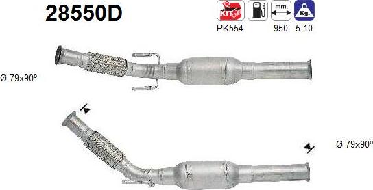 AS 28550D - KATALIZATORS 28550D