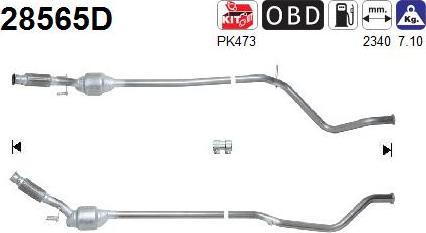 AS 28565D - KATALIZATORS 28565D