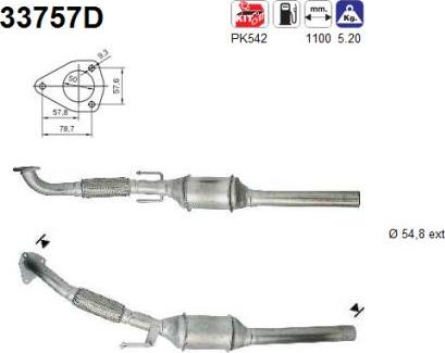AS 33757D - KATALIZATORS 33757D
