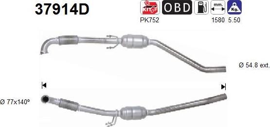 AS 37914D - KATALIZATORS 37914D
