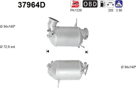 AS 37964D - KATALIZATORS 37964D
