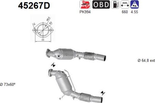 AS 45267D - KATALIZATORS 45267D