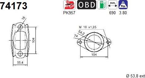AS 74173 - KATALIZATORS 74173