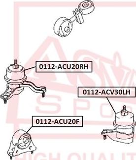 ASVA 0112-ACU20RH - 12362-28020 SPILVENS 0112-ACU20RH
