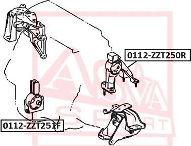 ASVA 0112-ZZT251F - 12361-0D130 SPILVENS 0112-ZZT251F