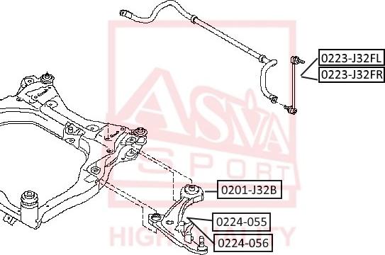ASVA 0201-J32B - 54500-JN00A BUKSE 0201-J32B