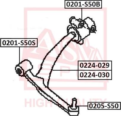 ASVA 0201-S50B - 54500-CG200 BUKSE NAB-S50B