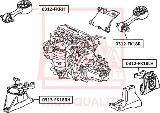 ASVA 0312-FK18LH - 50850-SMG-E01 SPILVENS 0312-FK18LH