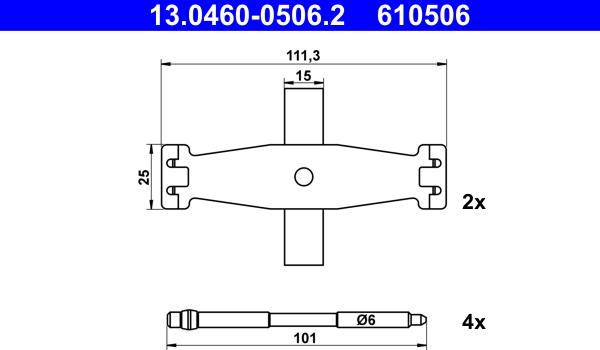 ATE 13-0460-0506-2 - Piederumu komplekts, Disku