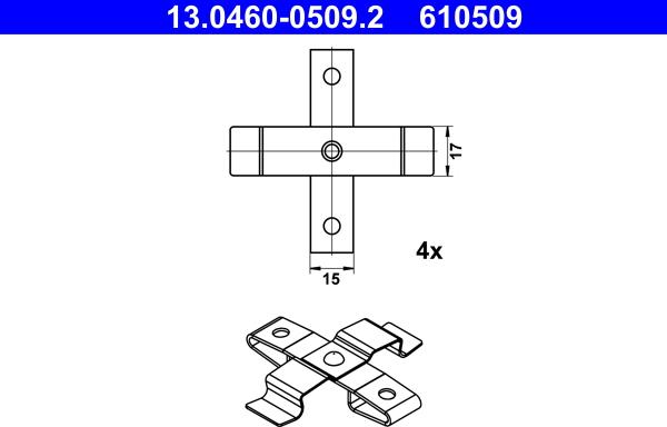 ATE 13-0460-0509-2 - Piederumu komplekts, Disku