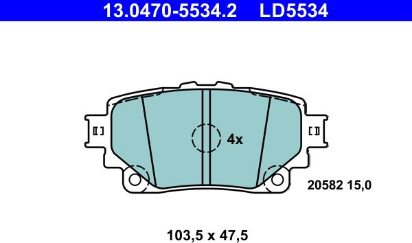 ATE 13.0470-5534.2 - Bremžu