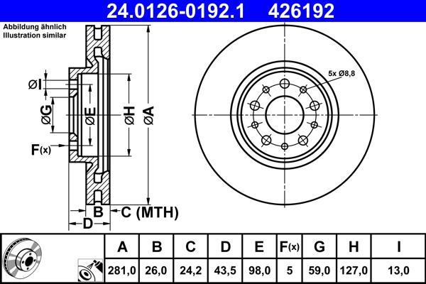 ATE 24.0126-0192.1 - Auto