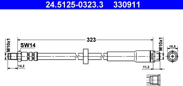 ATE 24.5125-0323.3 - Bremžu