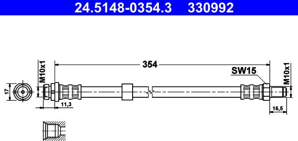 ATE 24.5148-0354.3 - Bremžu