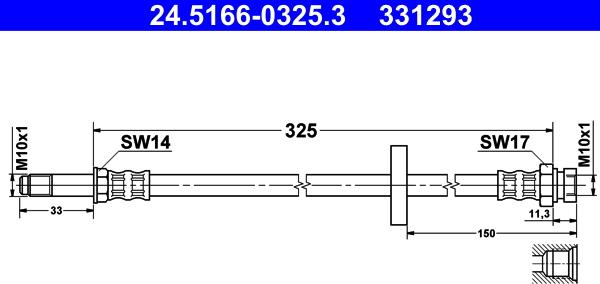 ATE 24.5166-0325.3 - Bremžu