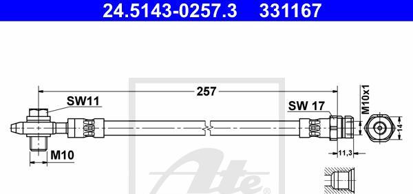 ATE 24-5143-0257-3 - Auto Part