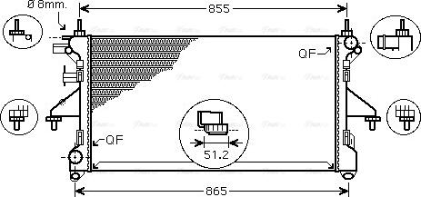 AVA PEA2309 - Radiators, Motora dzesēšanas