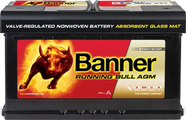 BANNER 016580010101 - Startera akumulatoru baterija