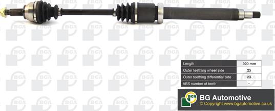 BGA DS2304R - Piedziņas vārpsta -