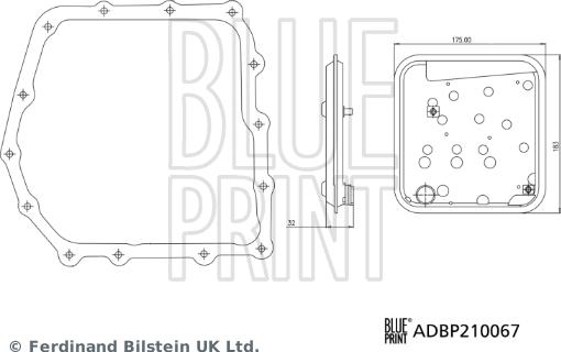Blue Print ADBP210067 - KĀRBAS FILTRA