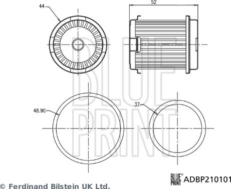 Blue Print ADBP210101 - KĀRBAS FILTRS