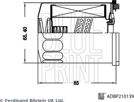 Blue Print ADBP210139 - Hidrauliskais filtrs
