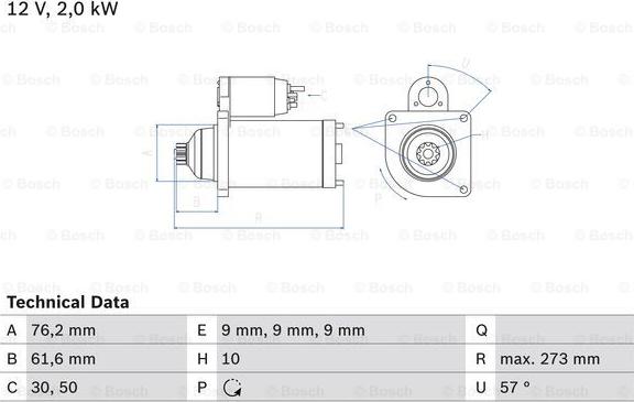 BOSCH 0986021870 - STARTERIS B-10 0
