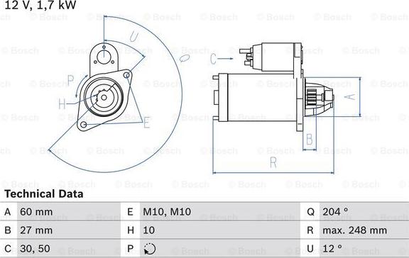 BOSCH 0986023100 - STARTERIS 0 986