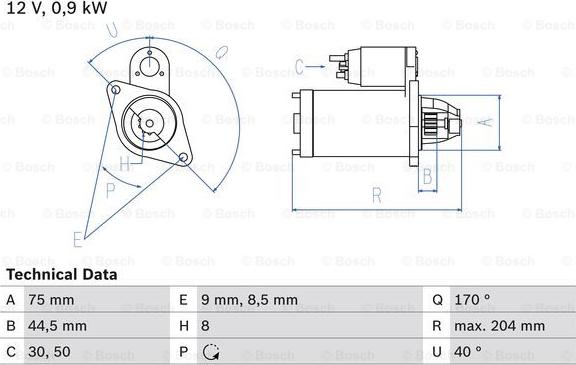 BOSCH 0986023520 - STARTERIS 0 986