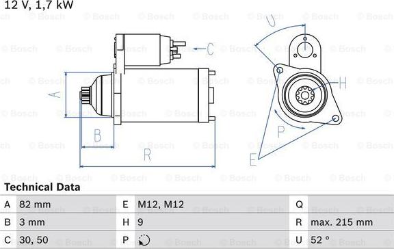 BOSCH 0986024250 - STARTERIS 0 986