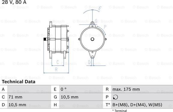 BOSCH 0986039340 - 3934 ĢENERATORS B-10