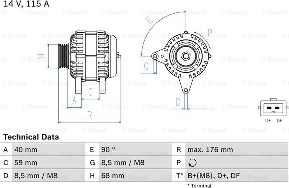 BOSCH 0986040270 - 4027 ĢENERATORS B-05