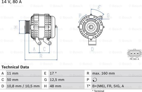 BOSCH 0986044701 - 4470 ĢENERATORS B-10