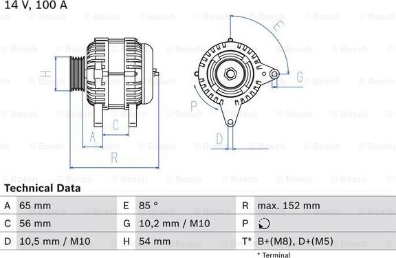 BOSCH 0986047270 - ĢENERATORS B-20 28-5530
