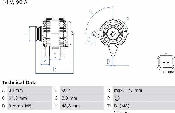 BOSCH 0986086230 - ĢENERATORS 0 986