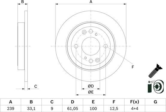 BOSCH 0986479E95 - BREMŽU DISKI 0