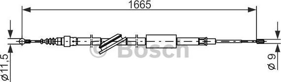 BOSCH 1987477249 - BREMŽU TROSE 1
