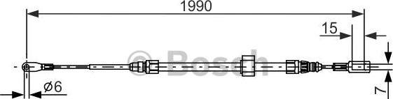 BOSCH 1987477854 - BREMŽU TROSE 1