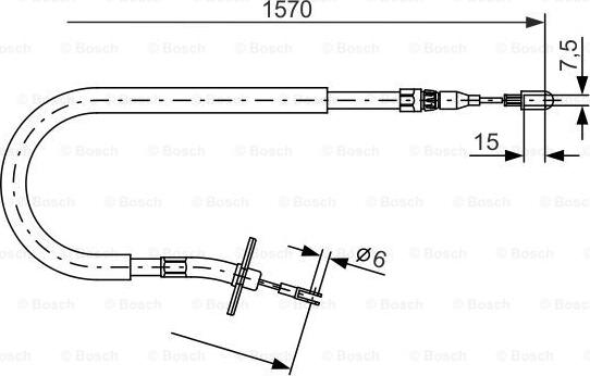 BOSCH 1987477860 - BREMŽU TROSE 1