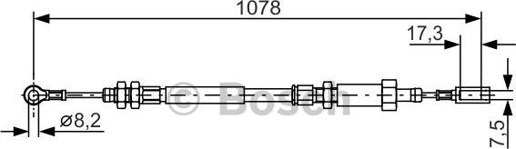 BOSCH 1987482002 - BREMŽU TROSE 1