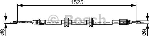 BOSCH 1987482142 - TROSE RENAULT KANGOO