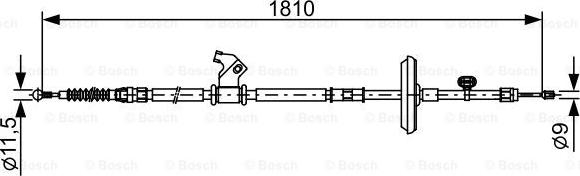 BOSCH 1987482507 - BREMŽU TROSE 1