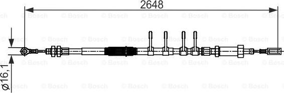 BOSCH 1987482596 - BREMŽU TROSE 1