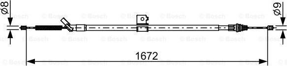 BOSCH 1987482630 - BREMŽU TROSE 1