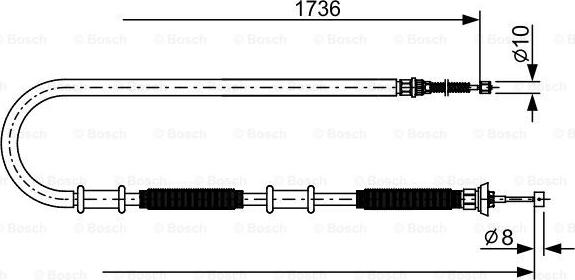 BOSCH 1987482700 - BREMŽU TROSE 1