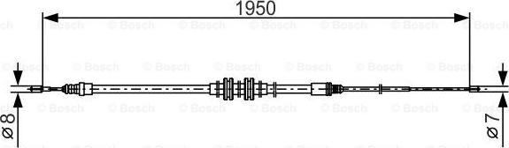 BOSCH 1987482785 - BREMŽU TROSE 1