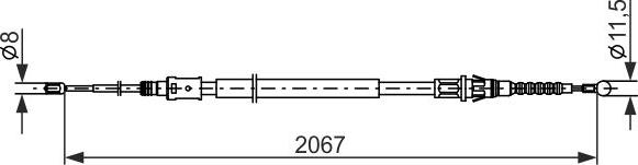 BOSCH 1987482869 - BREMŽU TROSE 1