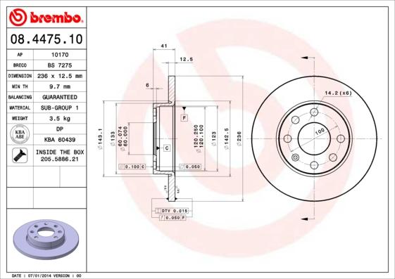 Brembo 08.4475.10 - DDF116