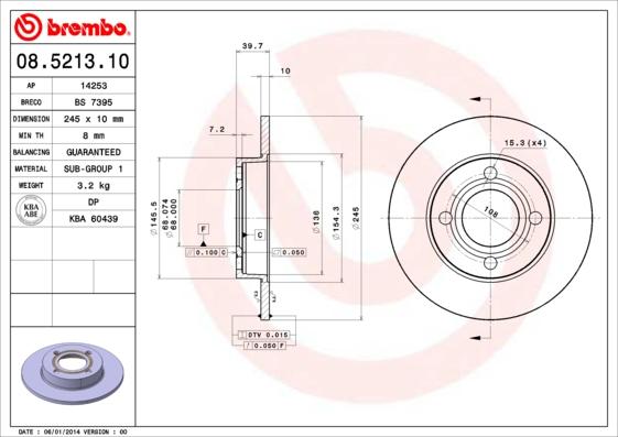 Brembo 08.5213.10 - DDF216