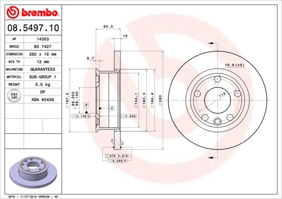 Brembo 08.5497.10 - DDF426